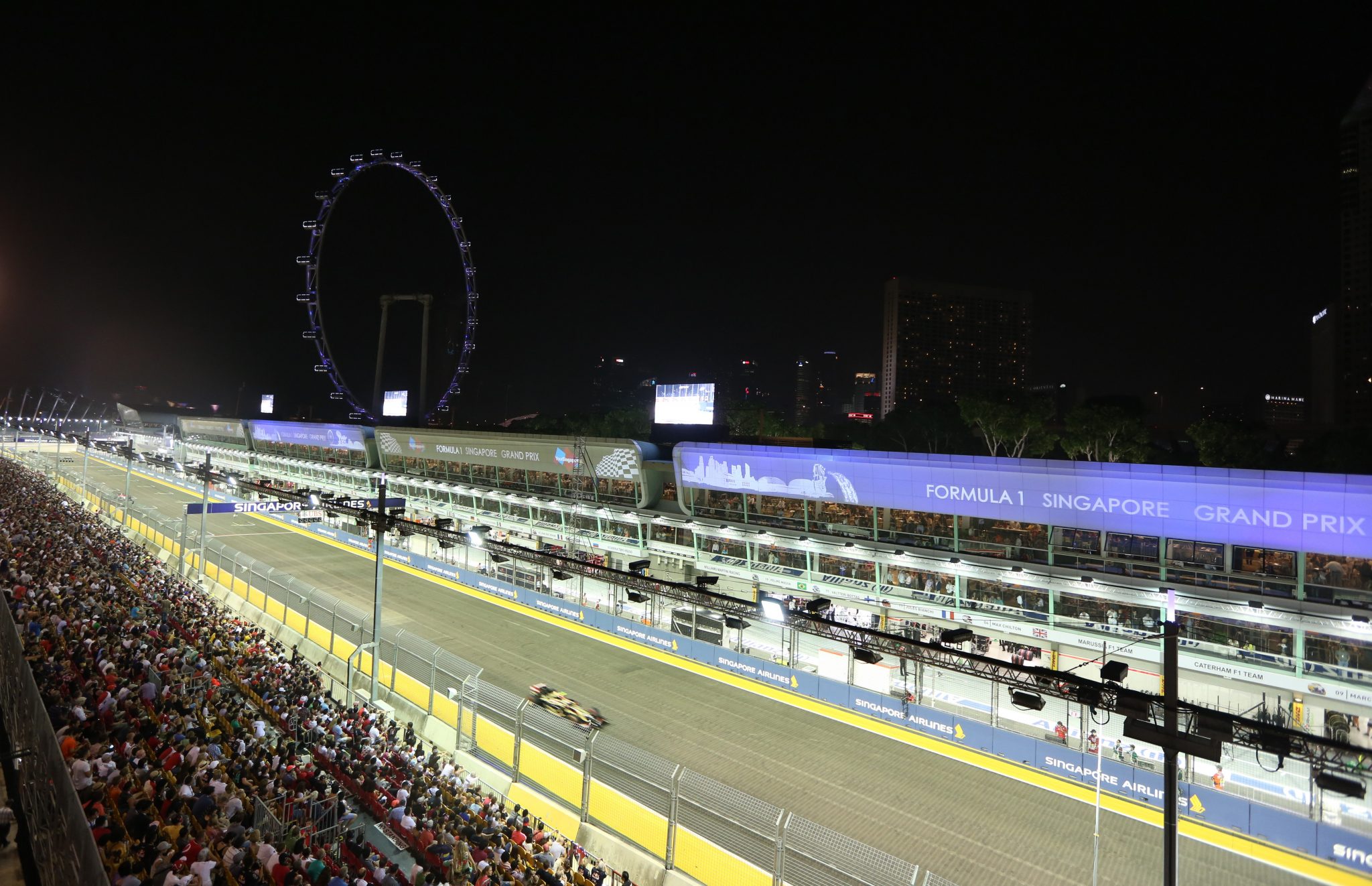 Pit Grandstand ticketholders enjoying the great views of the Pit ...