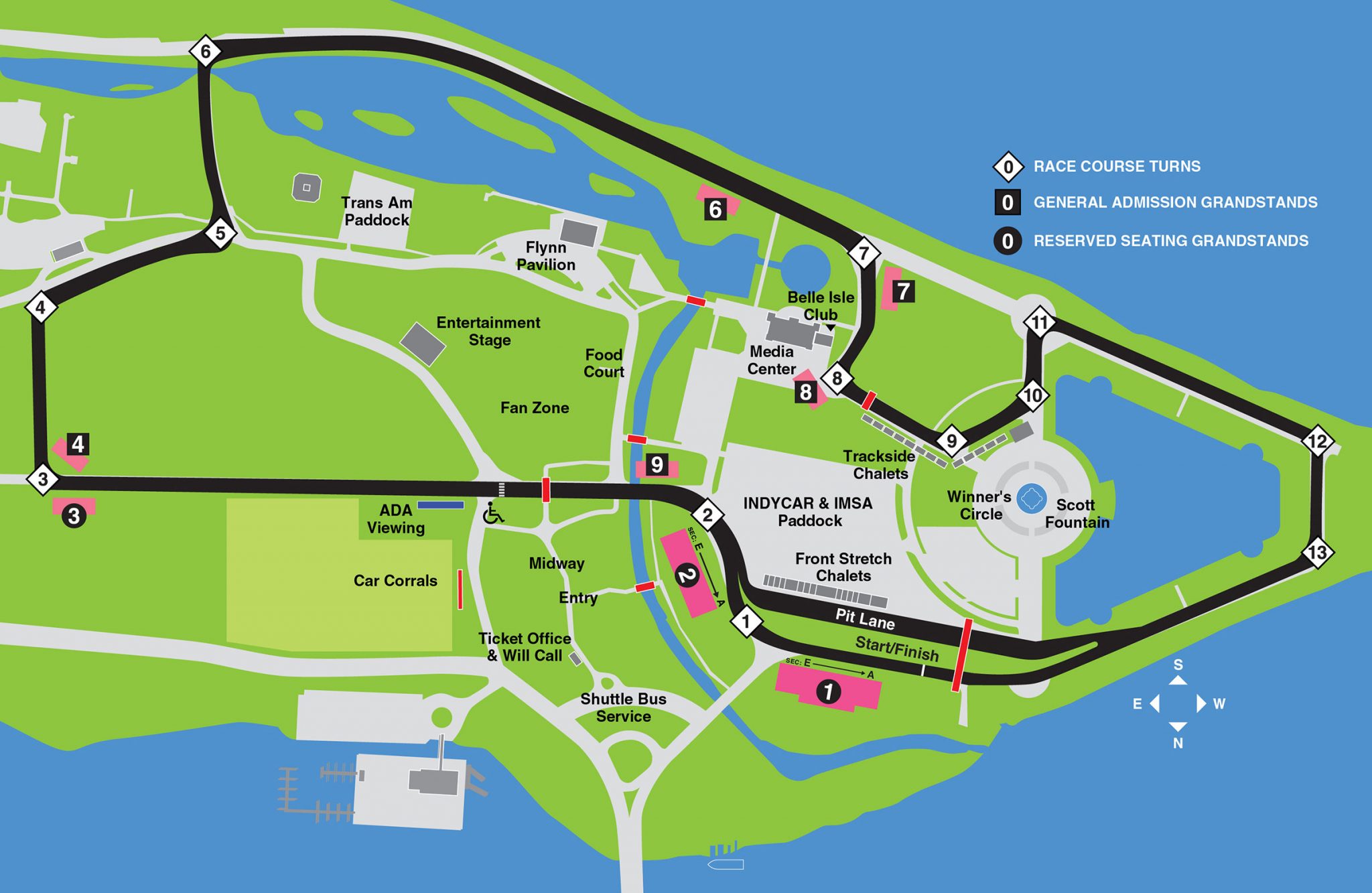 Detroit Grand Prix trackmap2020 MOTOSPORTS TRAVEL